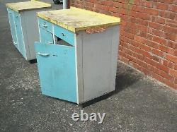 Two Vintage Metal Kitchen Units / Cupboards / Use / Restore / Upcycle