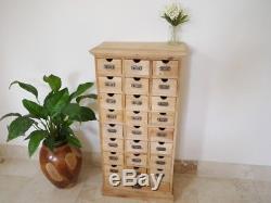 Unfinished Cabinet multi drawer chest 25 drawers vintage Pigeon hole chest