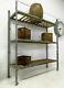 Unusual Mid Century Indudtrial Retro Steel And Wood Wine Rack/cabinet