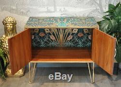Upcycled Vintage Retro Mid Century G Plan Drinks Cabinet Cole and Son Bluebell