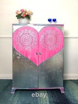 Upcycled boho vintage drinks cabinet