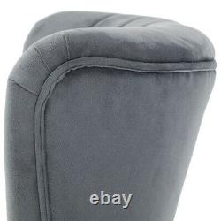 Upholstered Occasional Cocktail Velvet Accent Tub Chair Shell Retro Scallop Seat