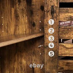 VASAGLE Storage Cabinet, Sideboard with 2 Doors, Adjustable Shelves LSC083B01