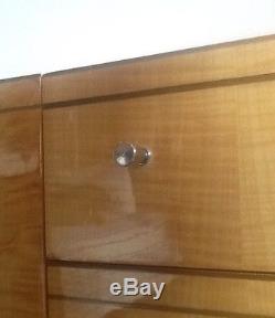 VINTAGE 60s FRENCH LOW SIDEBOARD CABINET mid century storage drawers cupboard