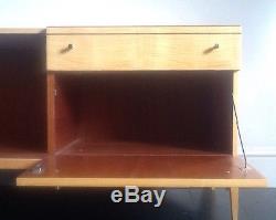 VINTAGE 60s FRENCH LOW SIDEBOARD CABINET mid century storage drawers cupboard