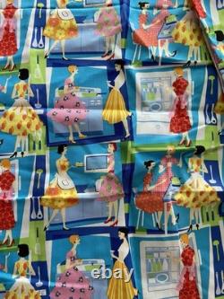 VINTAGE RARE HARD TO FIND MICHAEL MILLER Retro Kitchen Fabric YARDAGE