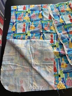 VINTAGE RARE HARD TO FIND MICHAEL MILLER Retro Kitchen Fabric YARDAGE