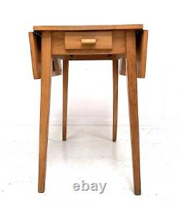 VINTAGE RETRO COMPACT SLIM FORMICA DROP LEAF KITCHEN DINING TABLE 1950s