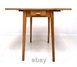 VINTAGE RETRO COMPACT SLIM FORMICA DROP LEAF KITCHEN DINING TABLE 1950s