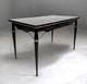 Vintage Retro Formica Black Brass Italian Extending Kitchen Dining Table 1950s