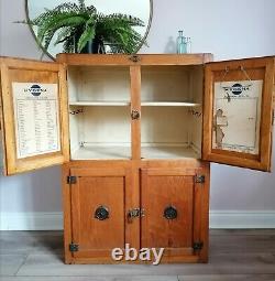 VINTAGE Retro Hygena Kitchen Cabinet Oak 1920s Freestanding Original Character