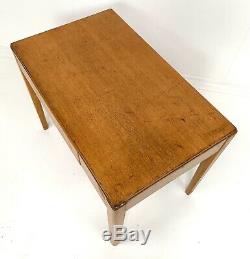 VINTAGE WOODEN WRITING DESK / KITCHEN DINING TABLE 1950s Ex MOD School / Factory