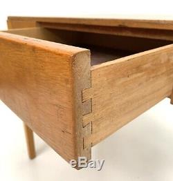 VINTAGE WOODEN WRITING DESK / KITCHEN DINING TABLE 1950s Ex MOD School / Factory