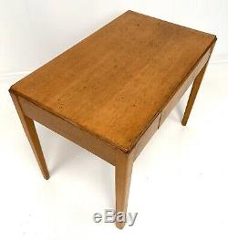 VINTAGE WOODEN WRITING DESK / KITCHEN DINING TABLE 1950s Ex MOD School / Factory