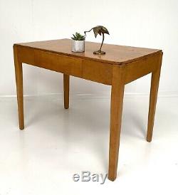 VINTAGE WOODEN WRITING DESK / KITCHEN DINING TABLE 1950s Ex MOD School / Factory