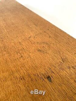 VINTAGE WOODEN WRITING DESK / KITCHEN DINING TABLE 1950s Ex MOD School / Factory