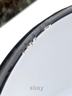 VTG 60s 70s Enamel Bread Bin Pot WHITE Red Floral Retro Made In POLAND 11 Tall