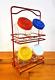 Vtg Mcm Kitchen Shop Display Stand Glass Jars Lids Penny Candy Spice Rack Rare