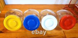 VTG MCM Kitchen Shop Display Stand Glass Jars Lids Penny Candy Spice Rack RARE