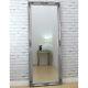 Verona Full Length Silver Shabby Chic Leaner Wall Mirror 183cm X 74cm 6ft Tall