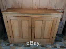 Very Large Vintage Antique Victorian Pitch Pine Kitchen Larder Linen Cupboard