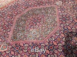Very large antique vintage rug carpet wool 196 X 251 pers ain BIDI-JAR