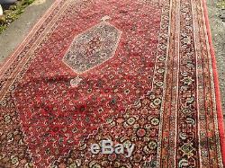 Very large antique vintage rug carpet wool 196 x 301cm pers ian bid-jar