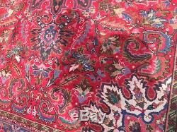 Very large antique vintage rug carpet wool 202 x 282 cm pers ian