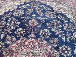 Very large antique vintage rug carpet wool 218 x 320 cm pers ian LA-DIK