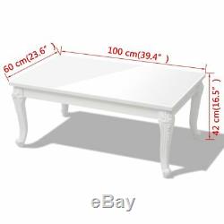 VidaXL Coffee Side End Couch Table High Gloss White Modern Living Room 3 Sizes