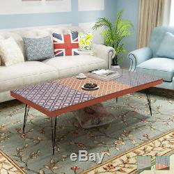 VidaXL Coffee Table 120x60x38cm Side End Living Room Home Furniture Brown/Grey