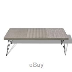 VidaXL Coffee Table 120x60x38cm Side End Living Room Home Furniture Brown/Grey