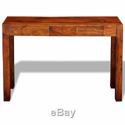 VidaXL Solid Sheesham Wood Console Table Cabinet Sideboard 3 Drawers 80 cm