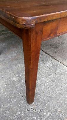 Vintage 1920s Drafting Table Solid Wood Dining Room Kitchen