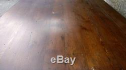 Vintage 1920s Drafting Table Solid Wood Dining Room Kitchen
