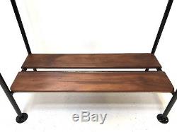 Vintage 1950s Bench, Coat And Hat Stand With Seating