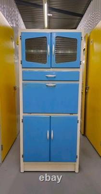 Vintage 1950s Blue Kitchen Cupboard Pantry Larder Unit
