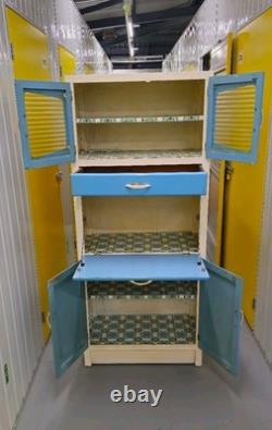 Vintage 1950s Blue Kitchen Cupboard Pantry Larder Unit