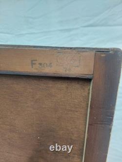 Vintage 1950s Hoosier-Style Kitchen Cabinet Cupboard Green & Cream Wood F304