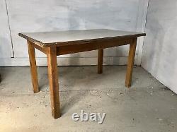 Vintage 1950s Kitchen Table, Pine And Formica Retro DELIVERY AVAILABLE