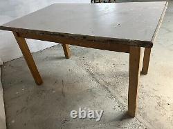 Vintage 1950s Kitchen Table, Pine And Formica Retro DELIVERY AVAILABLE