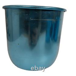 Vintage 1960's Jason Lot of 4 Blue Anodised Aluminium Retro Kitchen Canisters