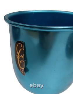Vintage 1960's Jason Lot of 4 Blue Anodised Aluminium Retro Kitchen Canisters