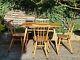 Vintage 1960s Ercol Rectangular Wooden Kitchen Table With 4 Matching Chairs
