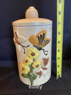 Vintage 1970's Retro 3 Ceramic Kitchen Cannisters