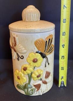 Vintage 1970's Retro 3 Ceramic Kitchen Cannisters