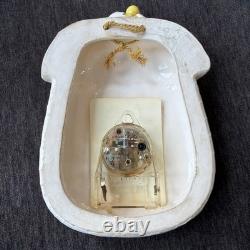 Vintage 1970s Chicken Little Rooster Ceramic Kitchen Wall Clock Sears Roebuck