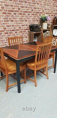 Vintage 1970s Mcintosh Teak Extending Table & 4 Chairs Retro Mid Century Quirky