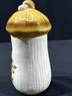 Vintage 1976 Old Japan MERRY MUSHROOM KITCHEN CANISTER SET Lot Of 13 Pieces