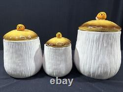 Vintage 1976 Old Japan MERRY MUSHROOM KITCHEN CANISTER SET Lot Of 13 Pieces